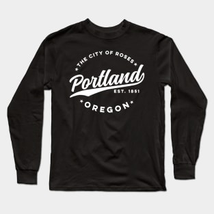 Vintage Portland Oregon City of Roses Retro USA Long Sleeve T-Shirt